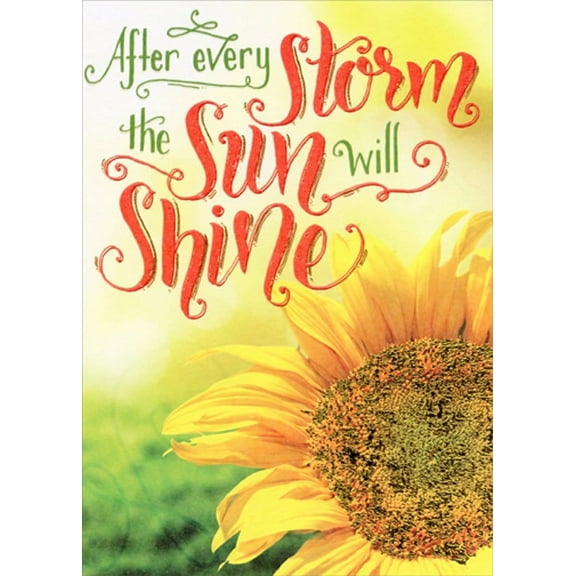 Designer Greetings After Every Storm Sunflower Get Well Card
