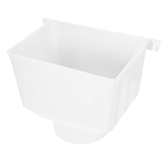 CRILSTYLEO Gutter Parts and Accessories Rain Downspout Diverter White Plastic Prevents Overflow Downspouts 1Set