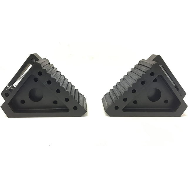 LOLIPPYY Lot de 1 Cale-Roue en Caoutchouc Blocs de Stationnement Noir pour Stabilisation de Camion Véhicule