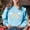 Light Blue, variant on CLOISE Casual Shirts for Girls Long Sleeve Tops with Pockets Crewneck Pullover Graphic Blouses Purple 11-12T