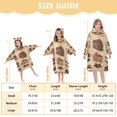 thumbnail image 4 of FORMRS Wearable Blanket Hoodie with Sleeves for Kids Cozy Flannel Sweatshirt, Brown Cakes, 4 of 7
