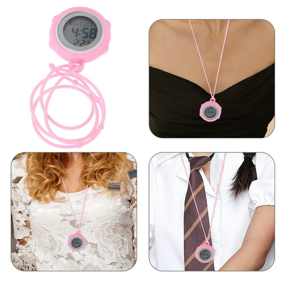 Luxshiny Minimalist Glow Jewelry Watch Necklace for Outdoor Use Lightweight Silicone Pendant with Luminous Function