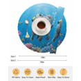 thumbnail image 6 of 13 Inch Round Placemats Set of 4, Ocean Diving Elephant Non Slip Heat Insulation PP Table Mats, Blue Coastal Coral Fish Marine Life Washable Place Mats for Kitchen Dining Party Table Decor, 6 of 7