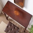 thumbnail image 6 of 39 " Home Office Two Drawers Computer Desk Vanity Table, Solid Wood Laptop PC Desktop Workbench Dresser Console Table for Save Space (Cherry), 6 of 9