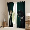 thumbnail image 3 of jejeloiu Black Brown Leopard Blackout Curtains Set of 2 (52x84 Each),Jungle Animal Window Curtains,Modern Abstract Artwork Curtains and Drapes For Man Women,Breathable Home Decor, 3 of 6
