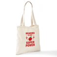 thumbnail image 6 of CafePress - Reading Is My Superpower Tote Bag - Unisex Canvas Tote Bag, Beige, 1-Piece, 6 of 6
