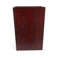 thumbnail image 1 of genuine leather 11.5" x 8.75" waste basket , red mamba, shower and bathroom accessory, 1 of 2