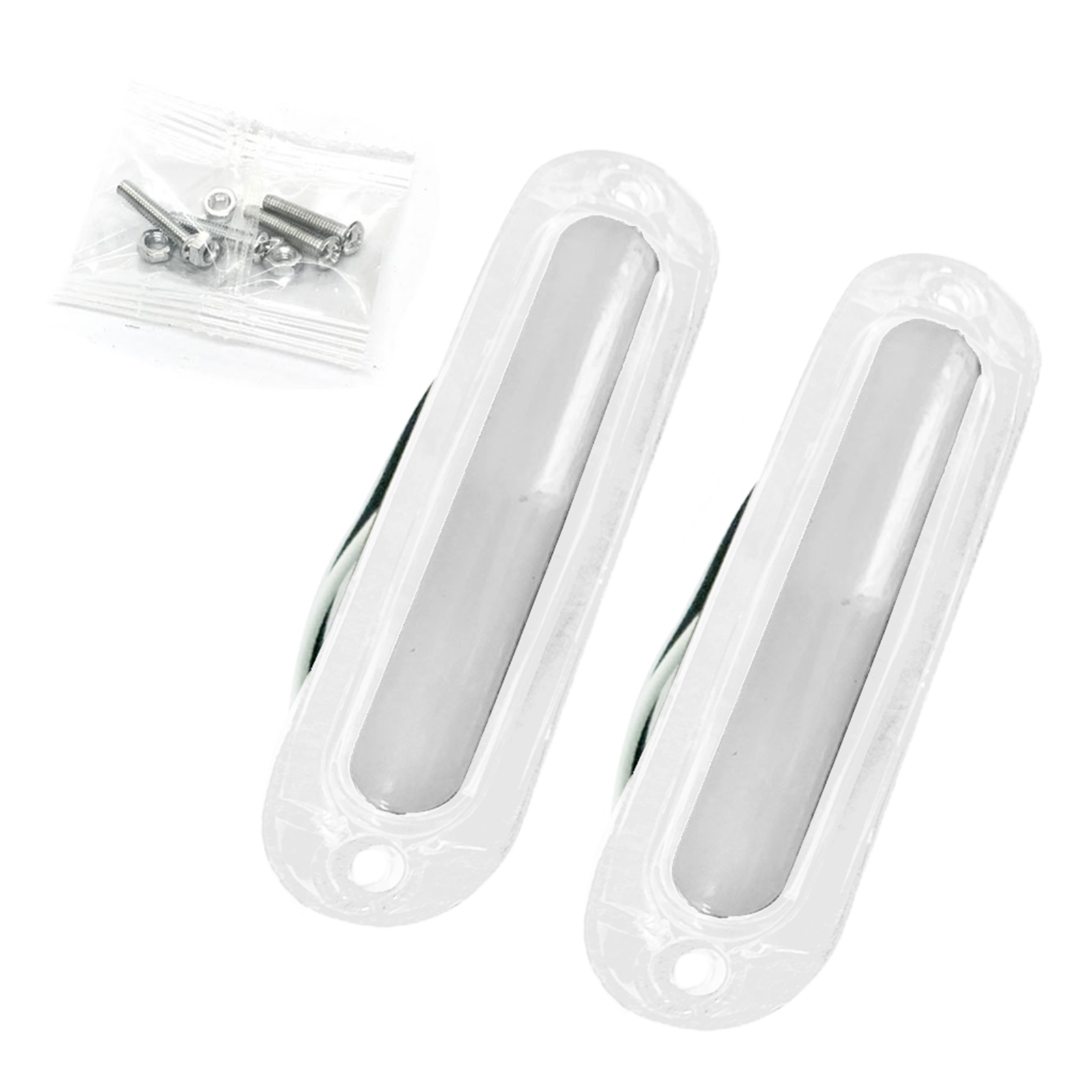 Huhudde 2x 6LED Trailer Truck Tail Light Stop Brake Turn Signal Tail Warning Lamp 12-24V