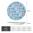 thumbnail image 2 of Daiia Cartoon Rocket With Space Printed Pattern Ceramic Plate Dinner Plates Bone China Decorative Plates with Display Stand Art Ceramic Ornaments for Wall Hanging Decoration-8in, 2 of 6