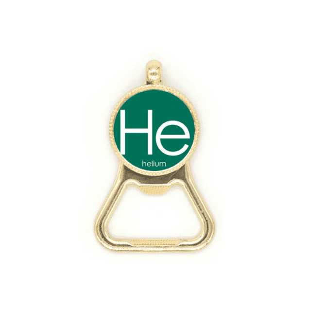 Chestry Elements Period Table Rare Gas Helium He Beer Bottle Cap Opener Stainless Steel Key Chain