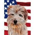 thumbnail image 1 of Norfolk Terrier with American Flag USA Flag Garden Size, 1 of 1