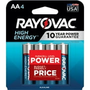 Rayovac High Energy AA Batteries (4 Pack), Double A Batteries