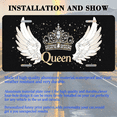 thumbnail image 3 of 1 Pcs 2D Flat License Plate Covers & Frames, Queen with Wings and Crown For Decorative Front, Waterproof For Decoration Aluminum License Plate Covers & Frames Cover For Men Women, 12" X 6", 3 of 7