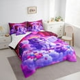 thumbnail image 3 of Feelyou Magic Unicorn Angel Twin Bedding Sets 7-Piece, Dreamy Cloud Rainbow Galaxy Bedding Comforter Set, Fairy Tale Animal Reversible Sheet Sets, Luxury Bedroom Decor, 3 of 7