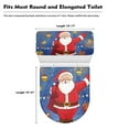 thumbnail image 5 of Renewold Christmas Theme Toilet Lid Cover Set 2 Pieces Xmas Ball Santa Toilet Lid Cover Tank Lid Covers with Elastic Edge Keep Toilet Bathroom Clean, 5 of 6