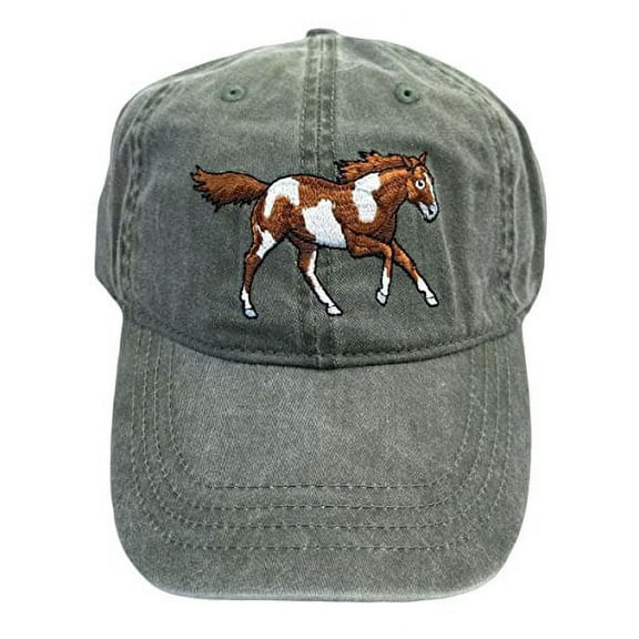 ECO Wear Embroidered Wildlife Wild Mustang Horse Baseball Cap