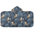 thumbnail image 5 of Yayeee Kids Hooded Towel with Hand Pockets Beach Soft Absorbent Bath Wrap 50 x 23.5 inch, Blue Cartoon Owl Pattern, 5 of 5
