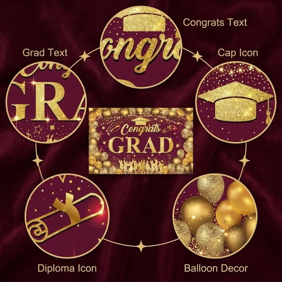 Graduation Banner Classof2025, 70X40inCongrats Grad Sign, Outdoor Yard Decor, College Graduation Party Backdrop