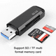thumbnail image 3 of Lector de tarjetas portátil USB 3.0 C307 para SD, SDHC, SDXC, MicroSD, MicroSDHC, MicroSDXC, con diseño todo en uno avanzado Ormromra, 3 of 8