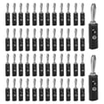 thumbnail image 3 of Banana Plug, Banana Connector Reduce Short Circuits Multipurpose  Solder Free Wiring  For Industrial Equipment For Electronic Equipment Black, 3 of 8
