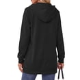 thumbnail image 5 of MOSHU Women Zip Up Hoodies Long Sleeve Cotton Fleece Sweatshirts for Women Casual Hooded Jackets Fall Tops with Pockets, 5 of 10