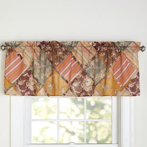 Harvest Ragged Quilted Bedroom EnsembleValance
