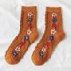 thumbnail image 1 of Calcetines de tubo medio de algodón con flores, estilo académico retro, de moda para mujer, regalos de Navidad, ofertas de liquidación hoy, 1 of 6