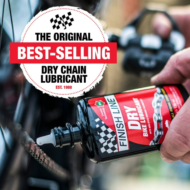 Finish Line Dry Bicycle Lube Chain Lubricant with Non-Stick