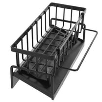 OUNONA Rack Cutlery Drainer and Organiser Kitchen Shelf 23.00X10.50X9.50CM Black