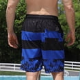 thumbnail image 4 of Axiiglly Mens Shorts Elastic Waist Drawstring Swimwear Beach Shorts Casual Holiday Surfing Swim Trunks Hawaiian Bathing Suits Plus Size Board Shorts with Pockets, 4 of 7