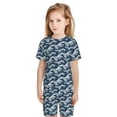 thumbnail image 5 of Balery A Japanese Great Wave Conjunto de Pijama Infantil de Manga Corta con Estampado – Ropa de Dormir de Algodón Suave-Medium, 5 of 5