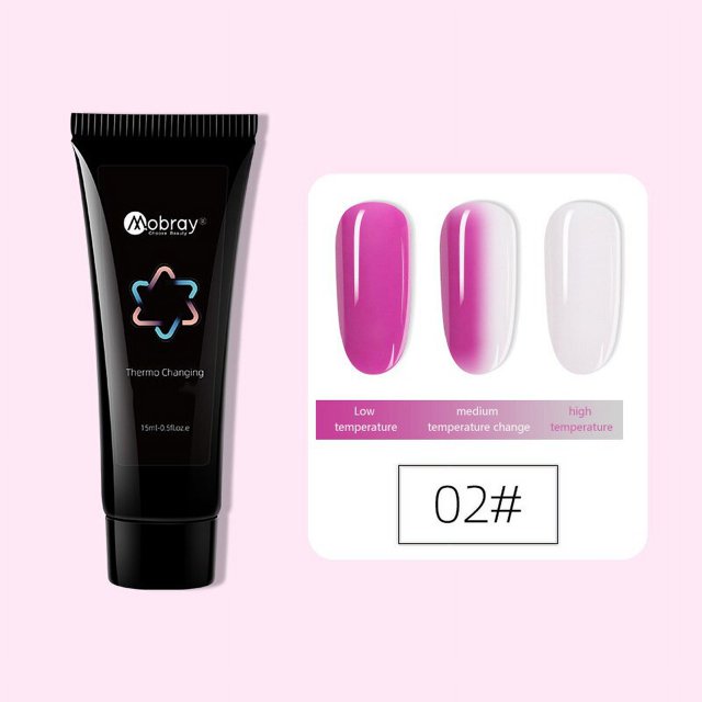 Mobray-Gel de uñas para extensión de manicura francesa, barniz híbrido de construcción rápida, polivinílico UV, Blanco claro, 15ml