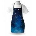 thumbnail image 3 of Night Apron Vibrant Star in Abstract Ombre Style Sky Astronomy Themed Graphic, Unisex Kitchen Bib Apron with Adjustable Neck for Cooking Baking Gardening, Pale Blue Dark Blue White, by Ambesonne, 3 of 3