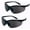 Jet, variant on 2 Pair of Z87  Sport Wrap Full Reader Lens Safety Sunglasses - Impact Resistant UV400 Lenses, ANSI Certified - Jet - 2.50