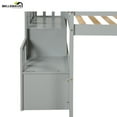 thumbnail image 5 of Bellemave Twin Loft Bed with Stairs and Storage, Wood Low Loft Bed with Shelf, No Box Spring Needed  (Gray), 5 of 12