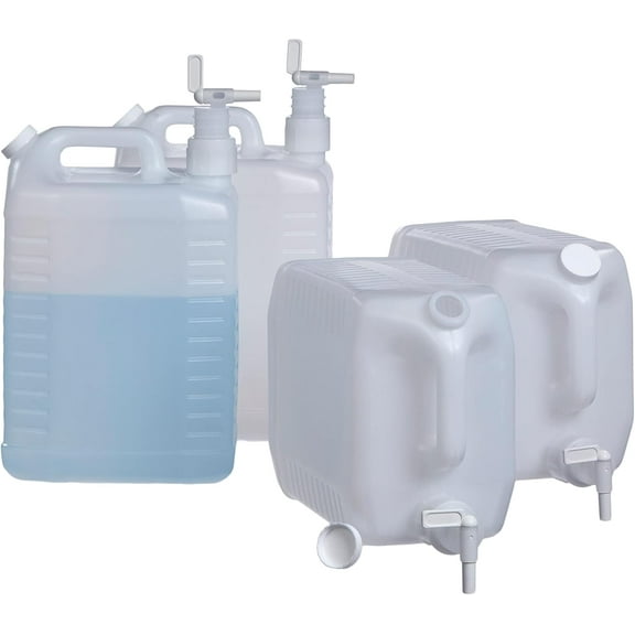 2.5 Gallon Plastic Dispenser Carboy & Spigot - 4 Pack