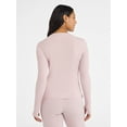 thumbnail image 3 of Avia Women's and Women's Plus Rib Seamed Long Sleeve Tee, Sizes XS-4X, 3 of 5