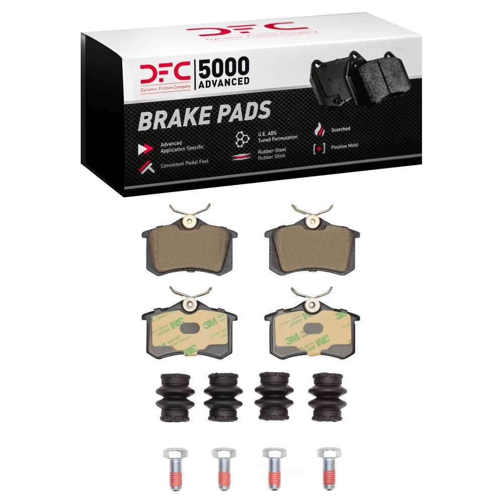 Dynamic Friction Company 1551-0340-02 DFC 5000 Advanced Brake Pads - Ceramic and Hardware Kit - OE