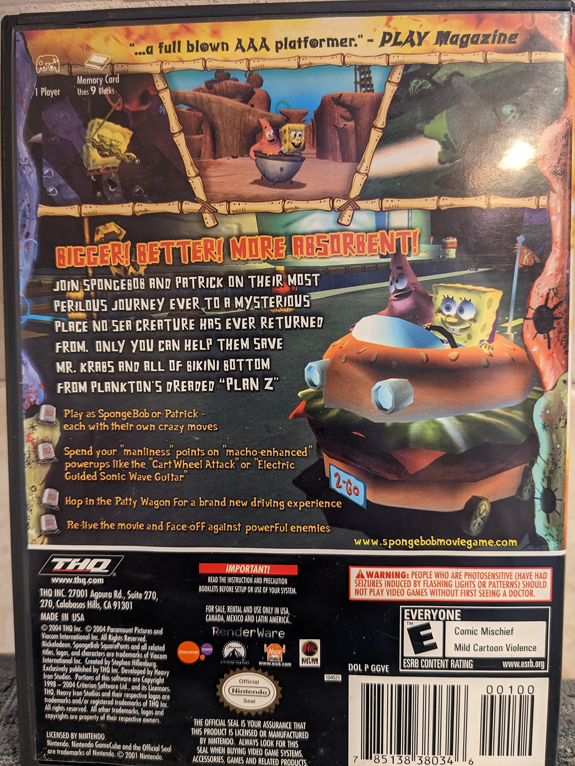 The SpongeBob SquarePants - Nintendo GameCube