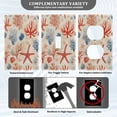 thumbnail image 3 of Yayeee Blank Wall Plate Cover 1-Gang 4.5"x2.7" Home Unused Decorative Outlet, Blue Starfish, 3 of 7