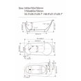 thumbnail image 6 of Vanity Art 55'' x 28'' Freestanding Bathtub Acrylic Soaking, 6 of 7