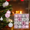 thumbnail image 2 of Juego de 44 Piezas de Adornos de Bolas de Navidad, Gotas Colgantes, Adornos Colgantes Livianos para de Navidad para Halloween, Cafés Y Vacacione Plata Rosa, 2 of 6