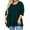 E1-Dark Green, variant on Plus Size Women Top 3/4 Sleeve Clothes Fancy Peachy Leopard 3X Blouse Swing Tunic Crewneck Loose Clothing Shirt for Leggings