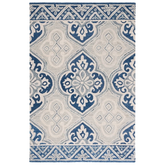 SAFAVIEH Aspen Enric Damask Area Rug, Blue/Ivory, 8' x 10'
