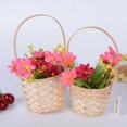 thumbnail image 1 of 2pcs Bamboo Weaving Picnic Basket Practical Flower Holder Home Storage Basket, 1 of 5