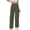 Army Green, variant on Women's High Waisted Wide Leg Corduroy Cargo Pants Pleated Button Fly Trousers with Side Flap Pockets