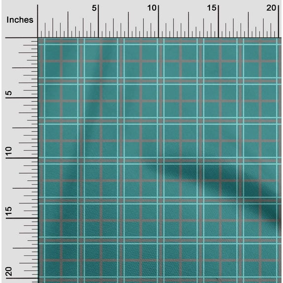 oneOone Cotton Silk Fabric Tartan Check Print Sewing Fabric BTY 42 Inch Wide