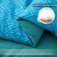 thumbnail image 5 of Exclusivo Mezcla 3-Piece Bohomian King Size Comforter Set, Microfiber Bedding Down Alternative Comforter for All Seasons with 2 Pillow Shams, Boho Blue, 5 of 7