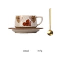 thumbnail image 2 of Juego de taza de café vintage floral de cerámica con leche, té, platillo y cuchara, 2 of 6