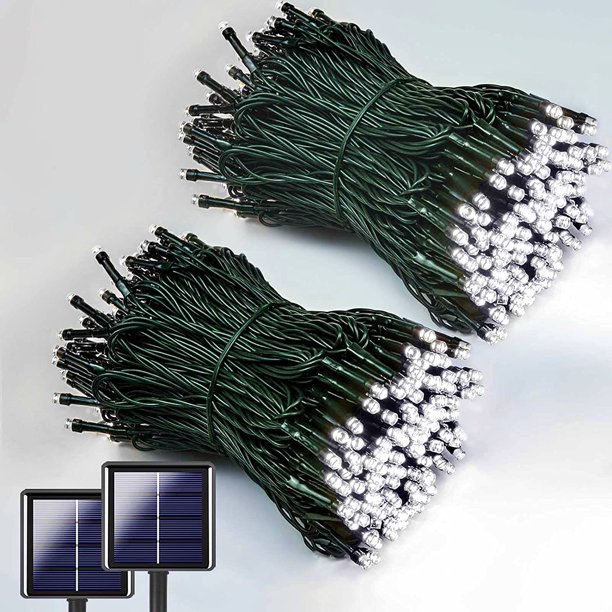 YEOLEH ExtraLong 2 Pack Solar String Lights,Total 160Ft 440LED